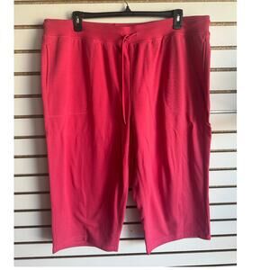 NWT LIVI Lane Bryant Straight Leg Capri Pants 22/24 2X Pink